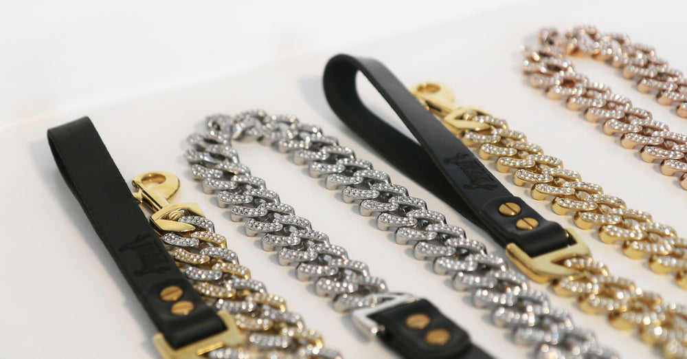 SILVER 24MM DIAMOND ROLLS ROYCE LEASH