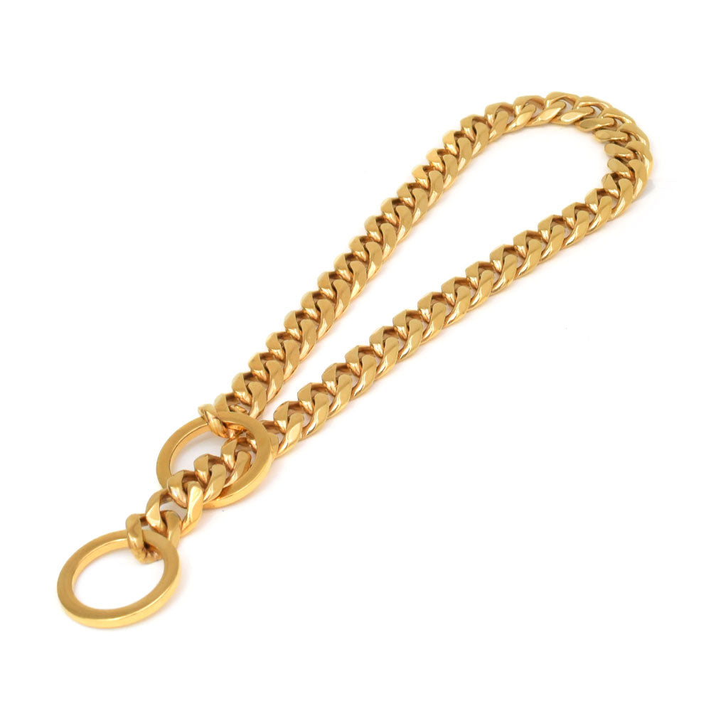 GOLD CUBAN LINK LUXURY DOG CHAIN COLLAR