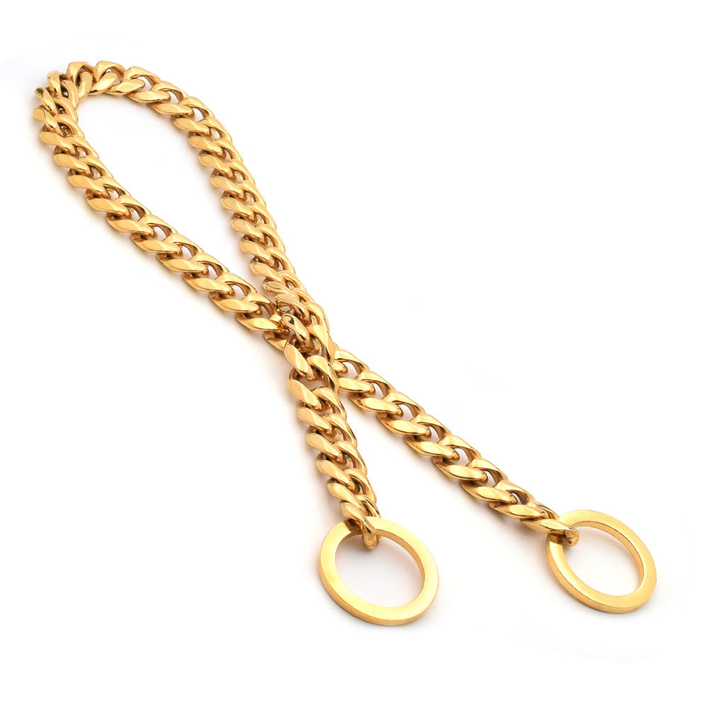 GOLD CUBAN LINK LUXURY DOG CHAIN COLLAR
