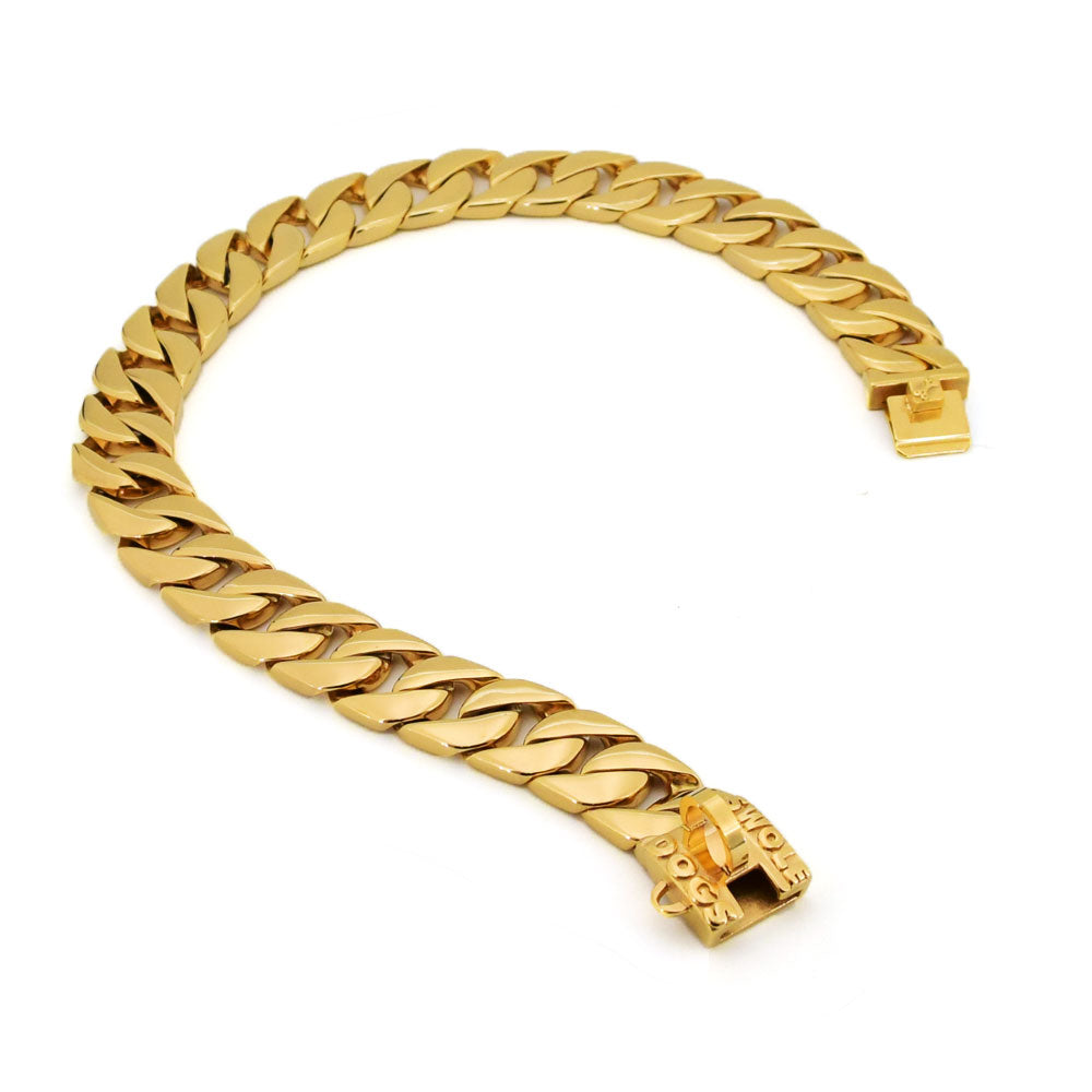 24 MM GOLD ROLLS ROYCE CUBAN DOG COLLAR