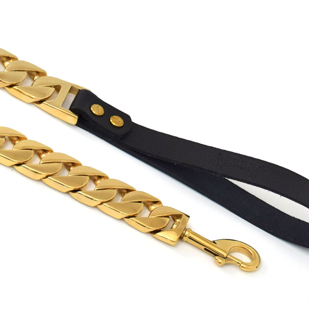 31 MM BIG BOY ROLLS ROYCE GOLD DOG LEASH