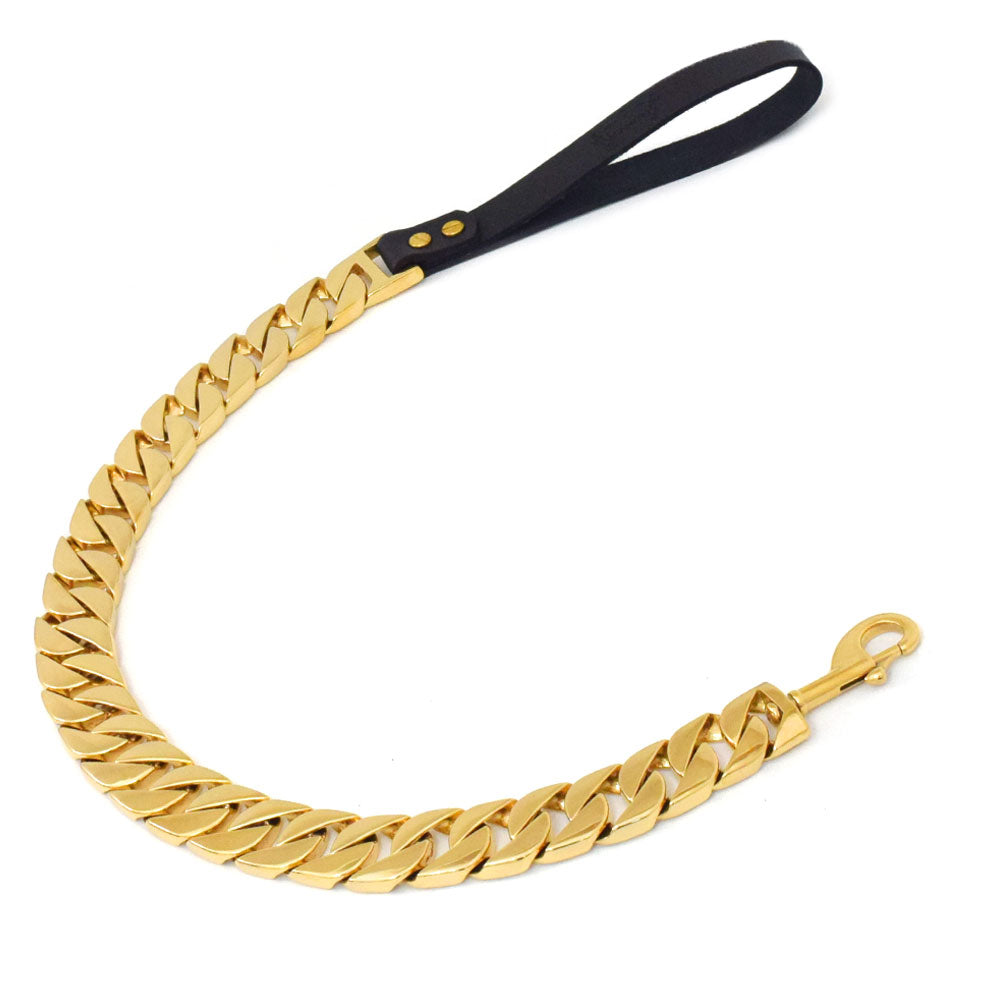 31 MM BIG BOY ROLLS ROYCE GOLD DOG LEASH