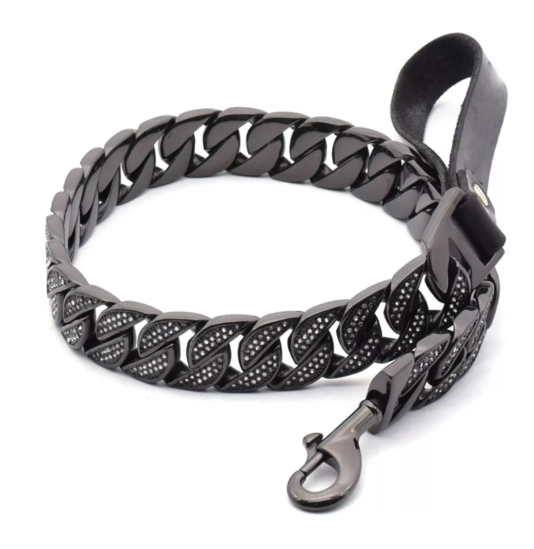 31 MM BIG BOY BLACK DIAMOND ROLLS ROYCE DOG LEASH