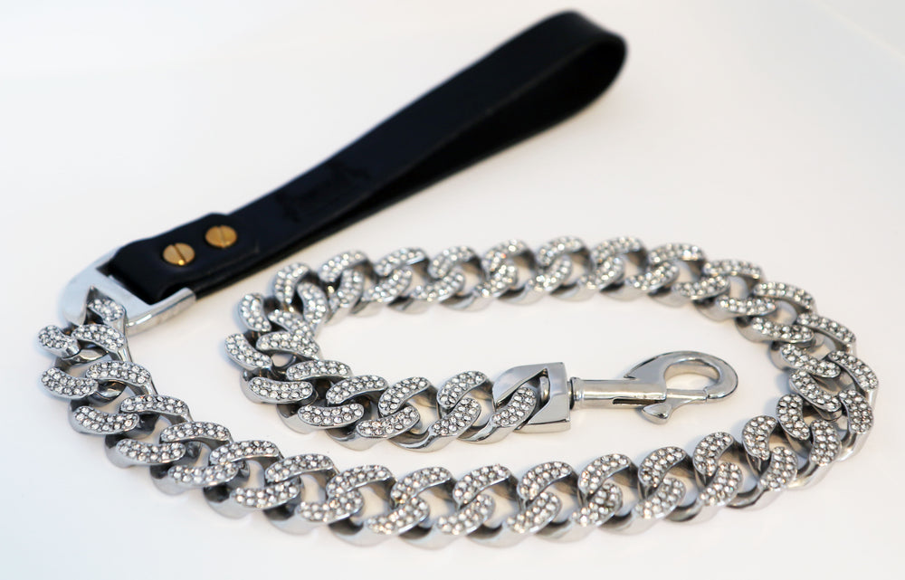 SILVER 24MM DIAMOND ROLLS ROYCE LEASH
